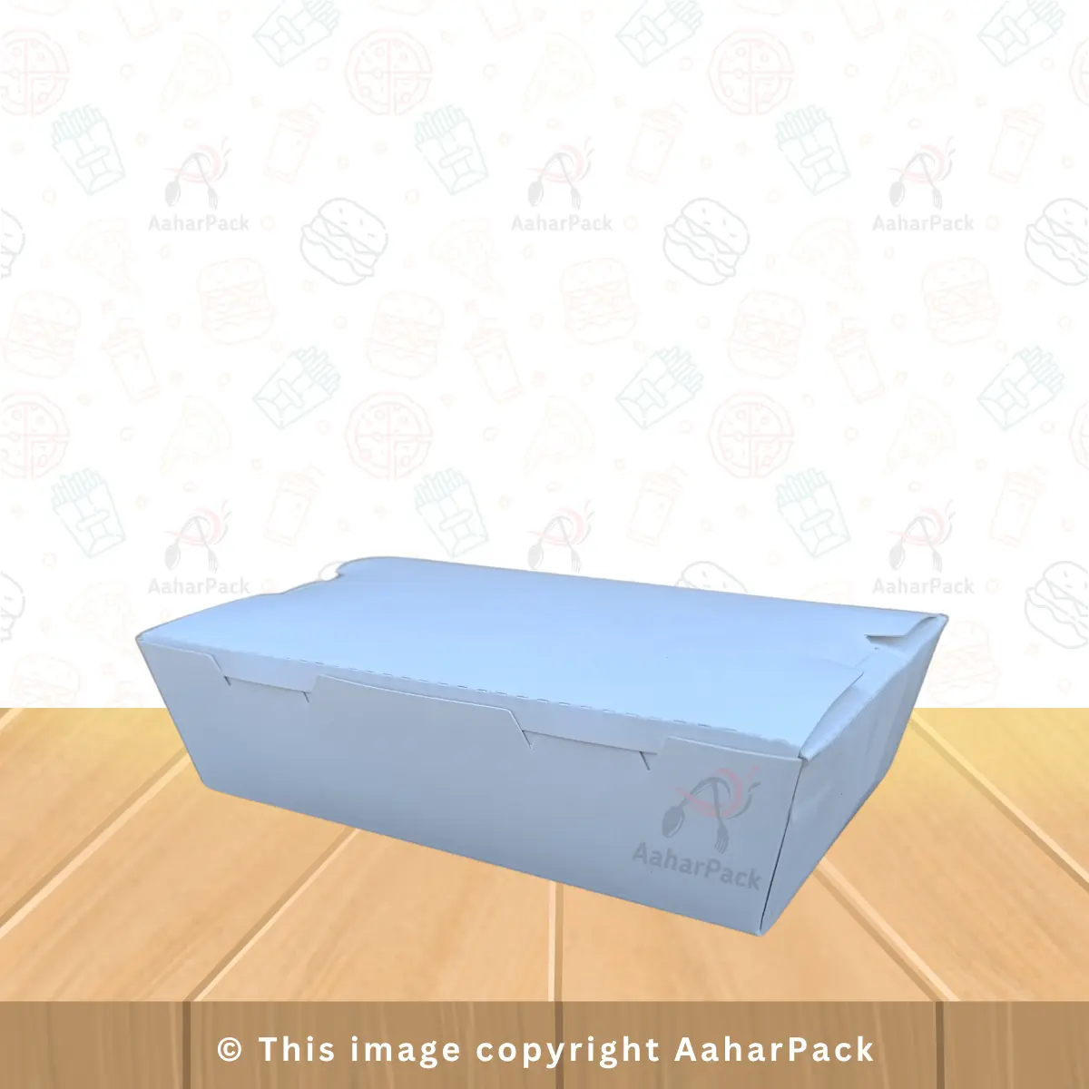 750 ML White Paper Meal Box – Sturdy & Eco-Friendly | Pack of 500